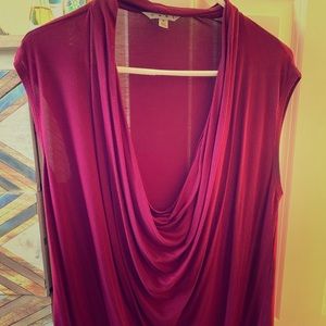 Sleeveless cowl neck top